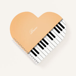 Carnet Clavier de musique Sherbet Orange Grand Piano Pers