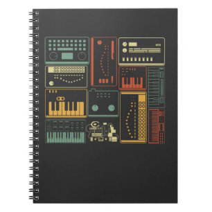 Carnet Clavier du producteur de musique synthétiseur mod