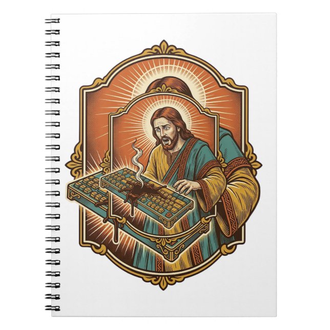 Carnet Clavier Mécanique Cassé par une Goutte de Café Jés (Devant)