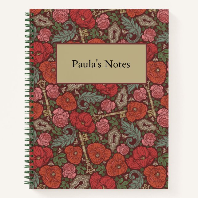 Carnet Clé de serrure ancienne steampunk victorienne Coqu (Devant)