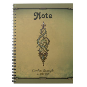 Carnet Clé en acier orné