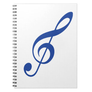 Carnet Clé violon bleu