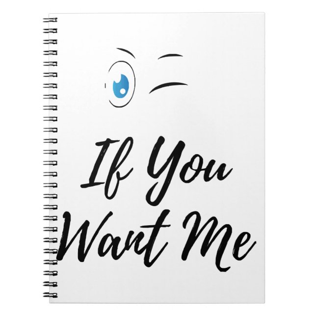 Carnet Clignez si vous me voulez drôle hommes  (Devant)