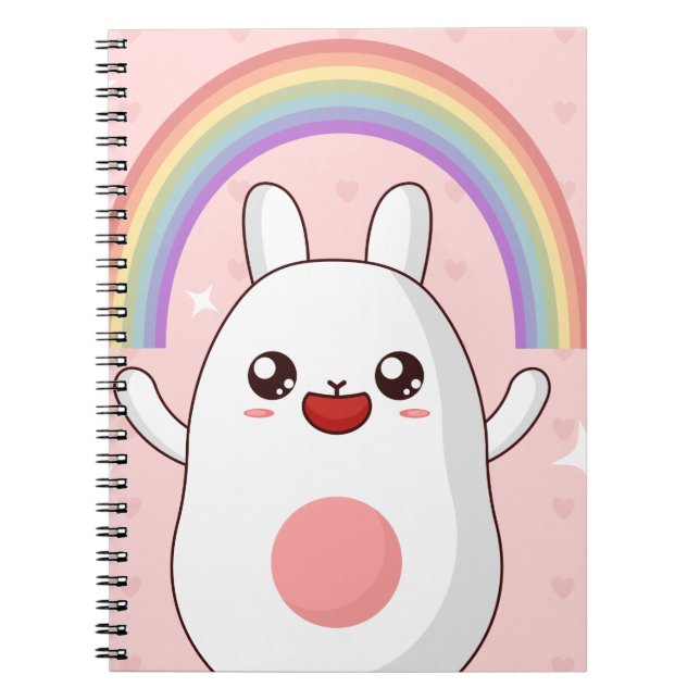 Carnet Clipart arc-en-ciel de Kawaii (Devant)