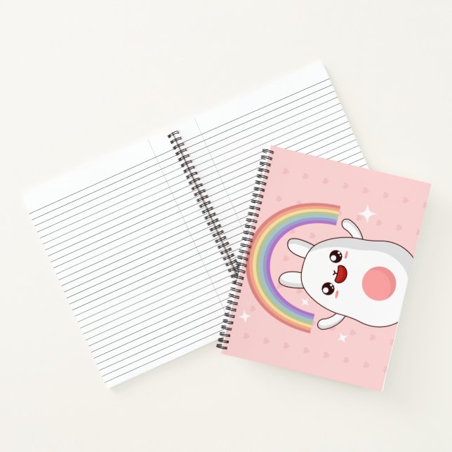 Carnet Clipart arc-en-ciel de Kawaii (Intérieur)