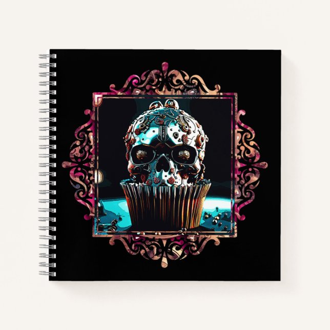 Carnet Clocage Crâne Cupcake (Devant)