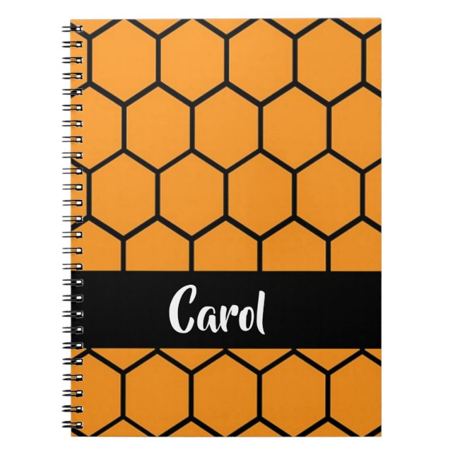 Carnet Clôture noire en orange (Devant)