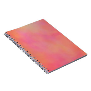 Carnet Cloud à marbre rose et orange abstrait