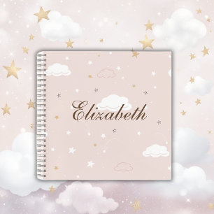 Carnet Cloud Motif rose doux