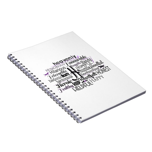 Carnet Cloud Word Adjectif commençant par la lettre H (Côté Droit)