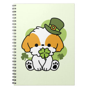 Carnet Clover Pup Love - St. Patrick's Day Chien Design