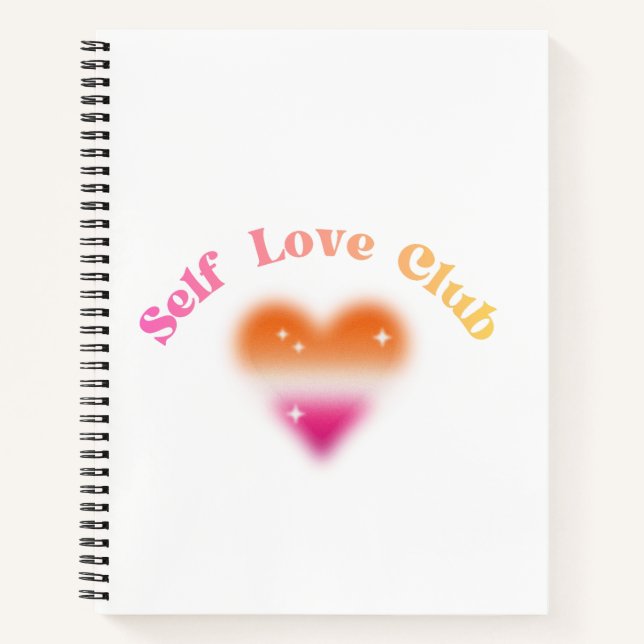 Carnet Club Amour de Soi – Design Rétro d'Affirmation Fém (Devant)
