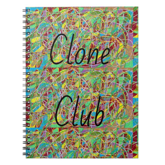 Carnet Club de clone d'art abstrait noir orphelin (Devant)
