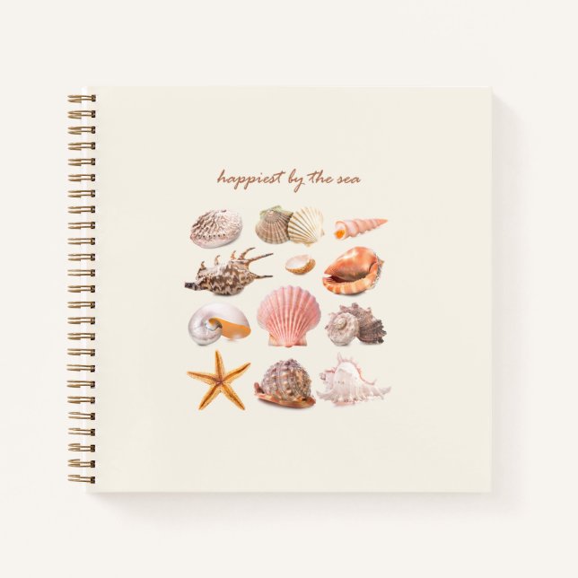 Carnet Coastal Seashells Aesthetic (Devant)