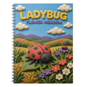 Carnet Coccinelle, Fleurs de Prairie en Argile KlayKoo