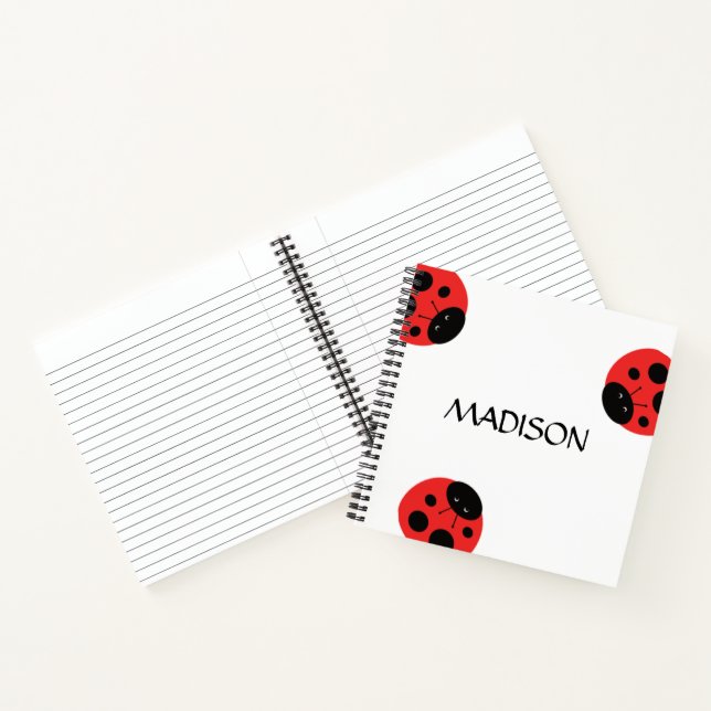 Carnet Coccinelle Notes coléoptère rouge noir (Intérieur)