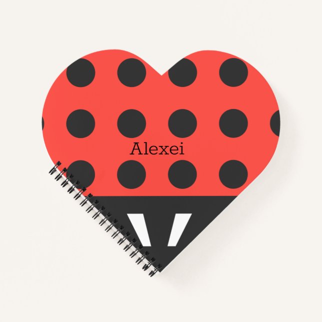 Carnet Coccinelle personnalisée (Devant)