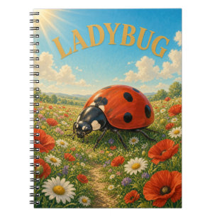Carnet Coccinelle Prairie aux Coquelicots GeoSaga Aquarel