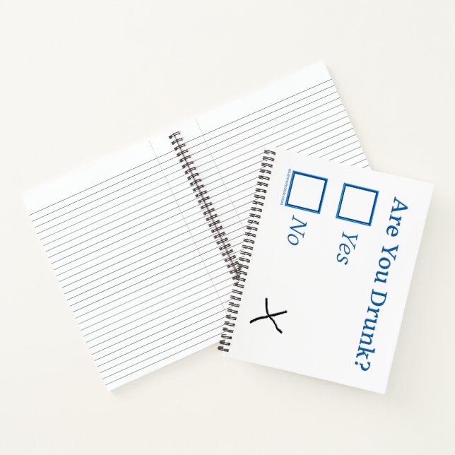 Carnet Cochez les cases SlipperyJoe's Are You Drunk marte (Intérieur)