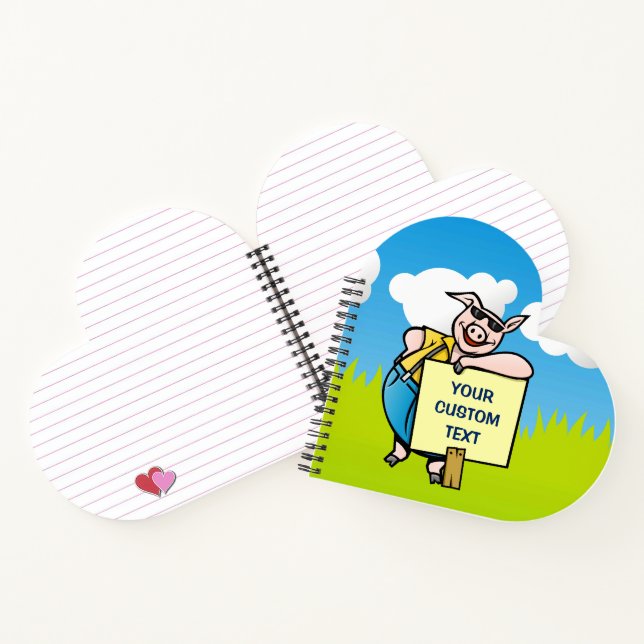 Carnet Cochon avec panneau (Intérieur)