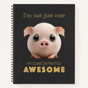 Carnet Cochon Concentré Awesome mignon adorable Citation 