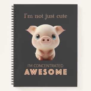 Carnet Cochon Concentré Awesome mignon adorable Citation 