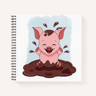 Carnet Cochon Dans La Boue