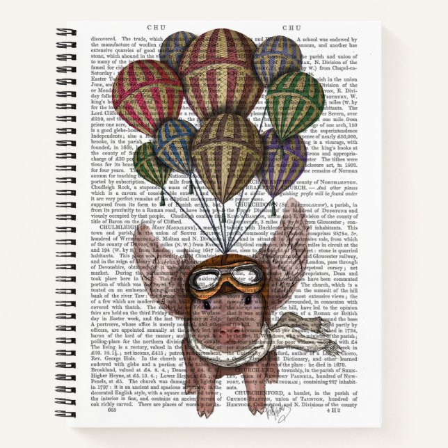 Carnet Cochon en flammes (Devant)