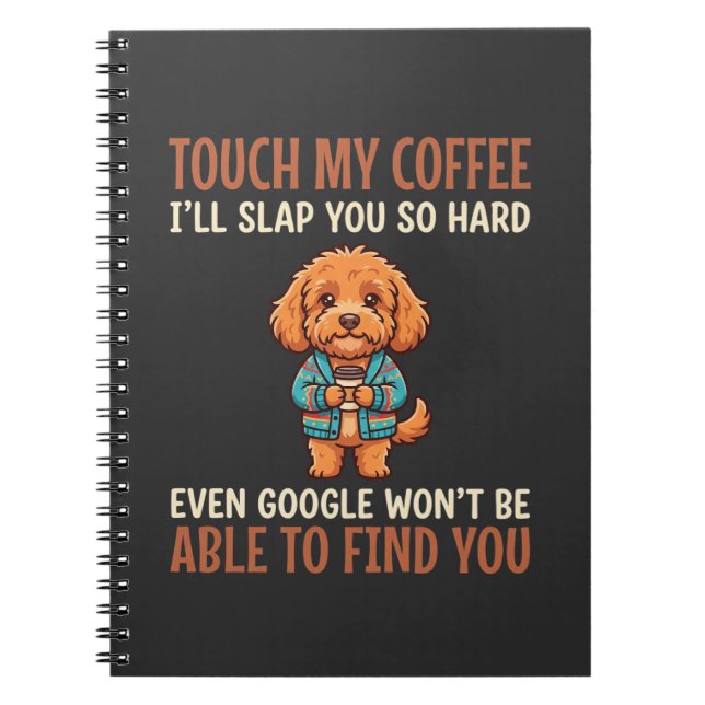 Carnet Cockapoo Amoureux de Café Drôle (Devant)