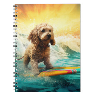 Carnet Cockapoo Beach Surf Paining