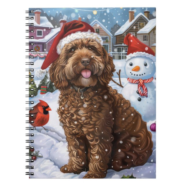 Carnet Cockapoo Pays de Merveilles de Noël Joie de Noël (Devant)