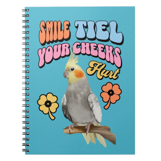 Carnet Cockatiel Parrot gai (Devant)