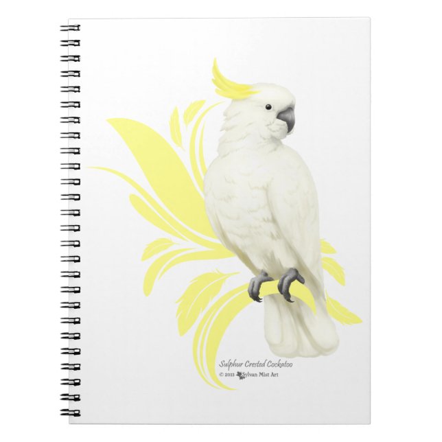 Carnet Cockatoo à pois de soufre (Devant)