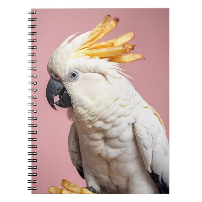 Carnet Cockatoo Drôle Avec Crest Fries Français (Devant)