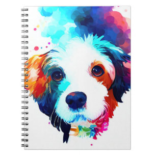 Carnet Cocker Chien nature sauvage Animal Color Art Peint