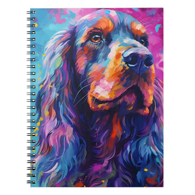 Carnet Cocker coloré Spaniel (Devant)