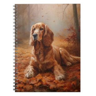 Carnet Cocker Spaniel à l'automne Feuilles automne Inspir