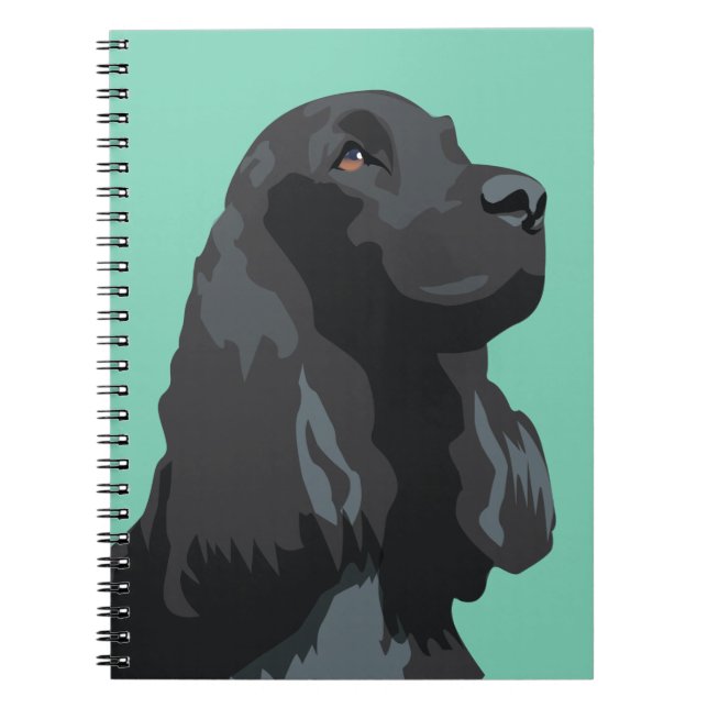 Carnet Cocker Spaniel - Noir - Modèles de race de base (Devant)