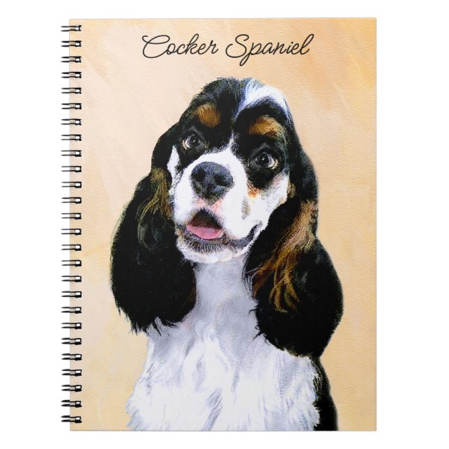 Carnet Cocker Spaniel (Parti) Peinture - Art Chien origin (Devant)
