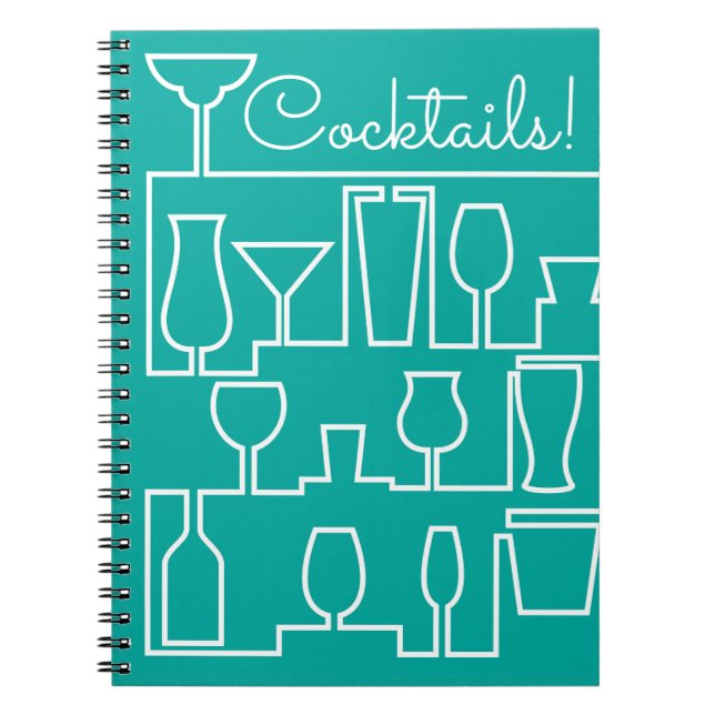 Carnet Cocktail Aqua (Devant)