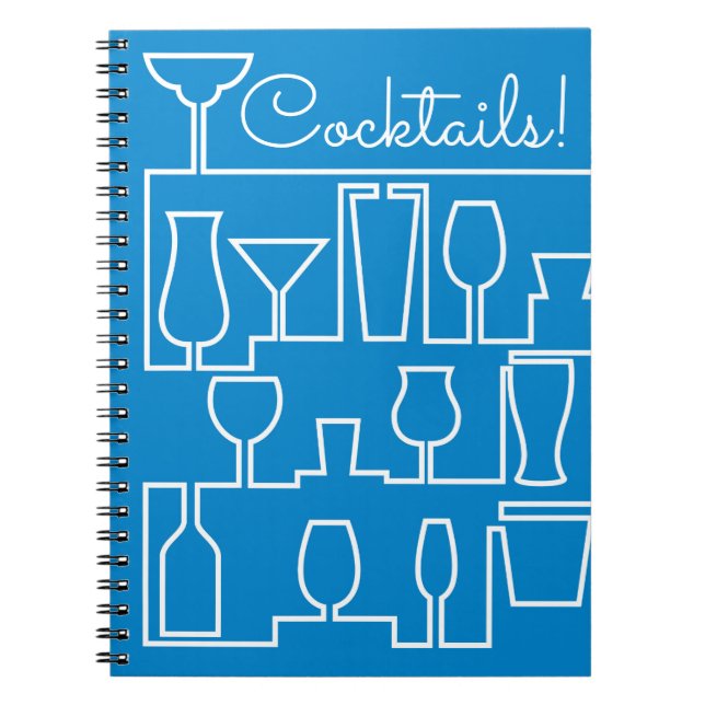 Carnet Cocktail bleu (Devant)