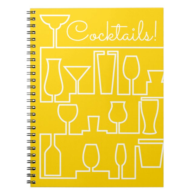 Carnet Cocktail jaune (Devant)