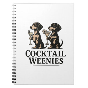 Carnet Cocktail Weenies Drôle de chien teckel wiener