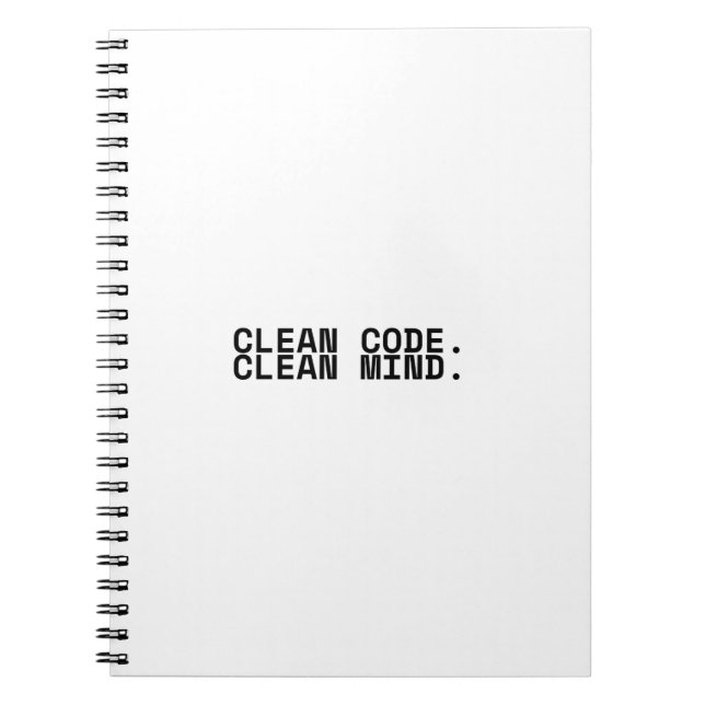 Carnet Code propre esprit minimaliste industriel  (Devant)