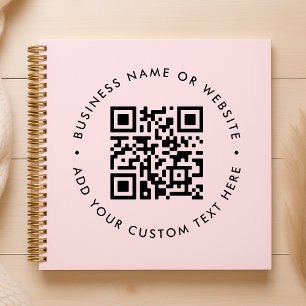 Carnet Code QR   Blush Pink Feminine Business Promotion
