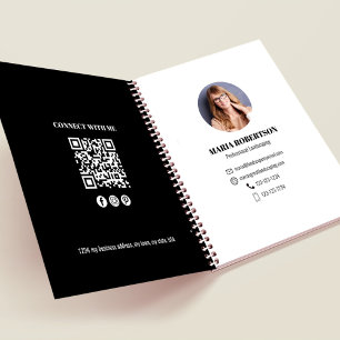 Carnet Code QR pour Entreprise de Photographie Profession