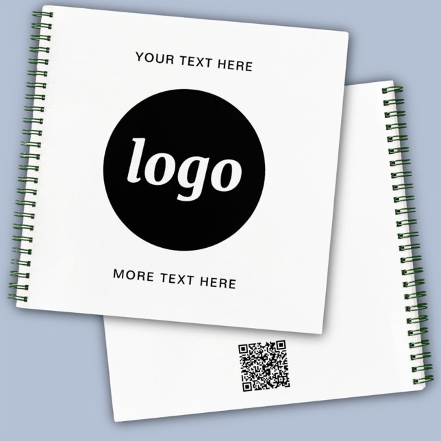 Carnet Code QR Texte de Logo Simple Promotion d'Entrepris (Créateur téléchargé)