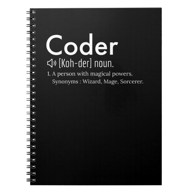 Carnet Coder Definition - Amateurs de langage de programm (Devant)