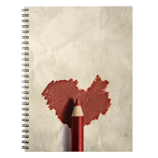 Carnet Coeur à motifs dessinés (Devant)