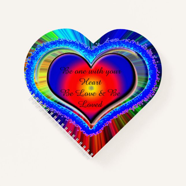 Carnet Coeur arc-en-ciel (Devant)